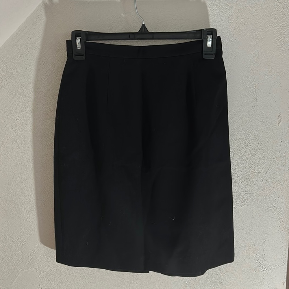 Loft back slit and zip skirt